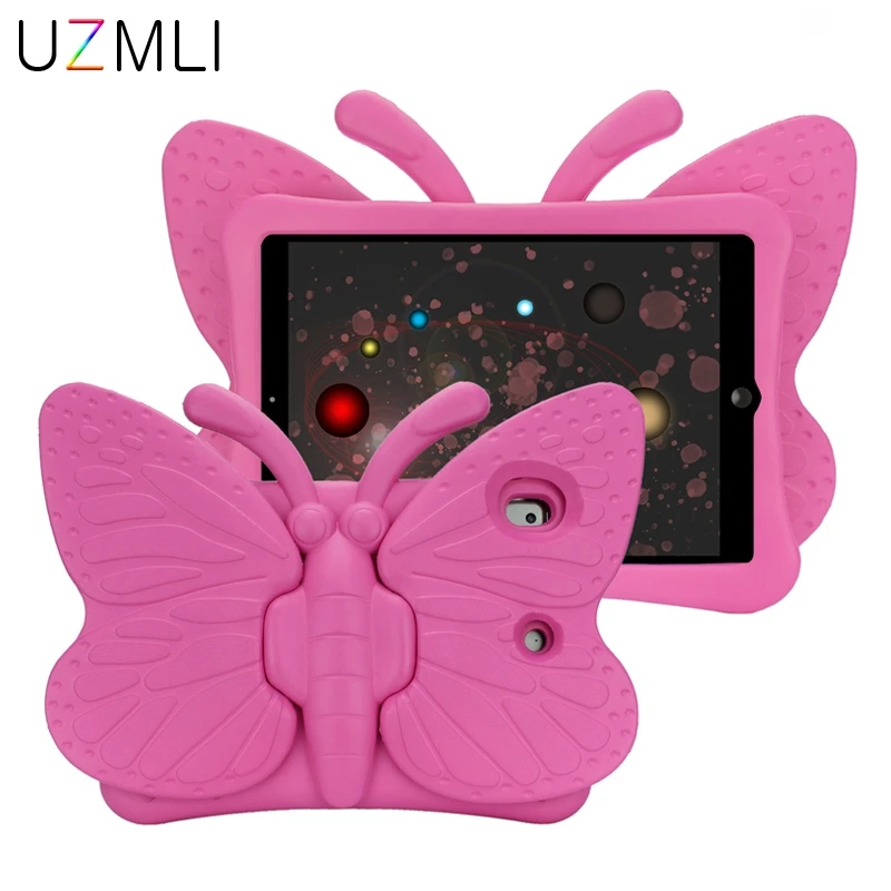 

Милый мультяшный чехол с 3D бабочкой для iPad 10,2, 7, 8, 9, air3 pro, 10.5, EVA, легкий, детский, безопасный, противоударный чехол-подставка