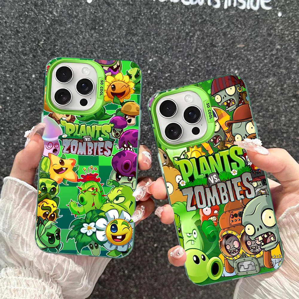 Game Plants Vs Z-Zombies Phone Case For IPhone 16 15 14 13 12 11 Pro Max X XR XSMAX 8 7 Plus Matte Shockproof Back Cover