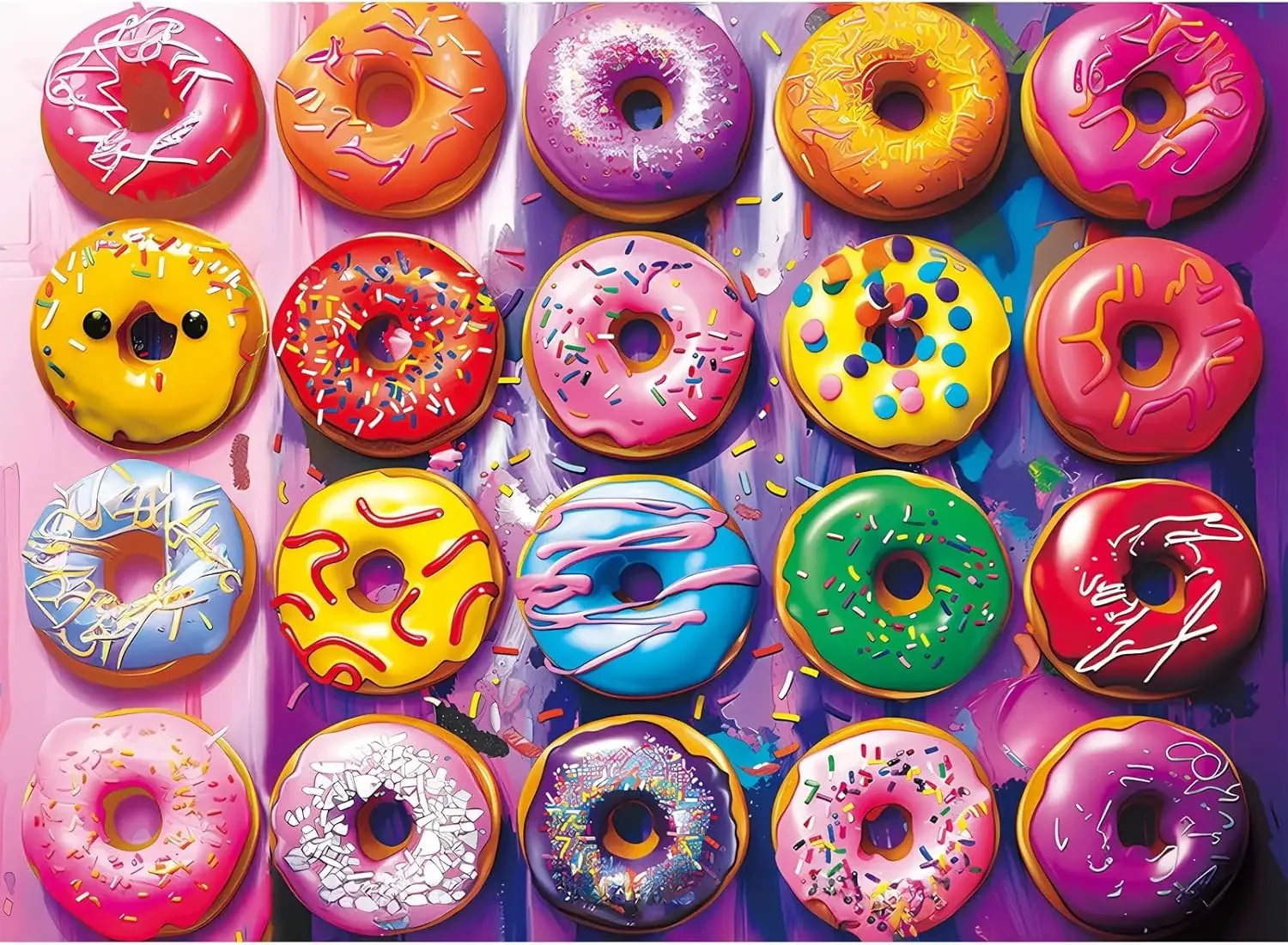 

Wooden Puzzle 1000/300/120 Piece for Colorful Donuts Jigsaw Puzzle Bedroom Gameroom Livingroom Home Decor Birthday Party Gift