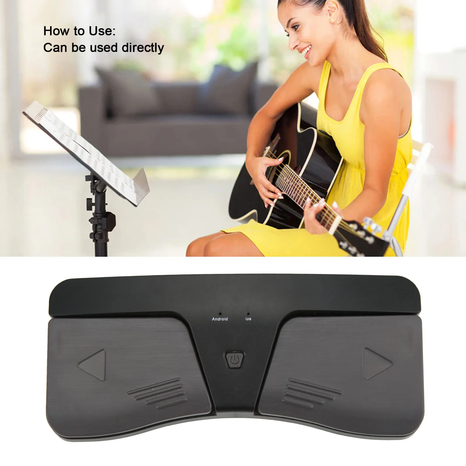 Music Page Turner Wireless Score Turning Foot Pedal ABS Accessory for Playing Performance Page Turner Pedal Wireless Page Turner