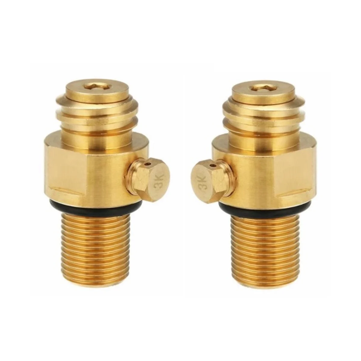 2Pcs M18X1.5 Refill CO2 Valve Adapter Thread Converter Replacement for