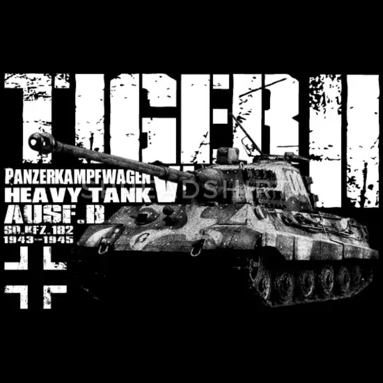 WW2 Bundeswehr Panzer Troops Tiger II Heavy Tank T-Shirt. Summer Cotton Short Sleeve O-Neck Men\'s T Shirt New S-3XL