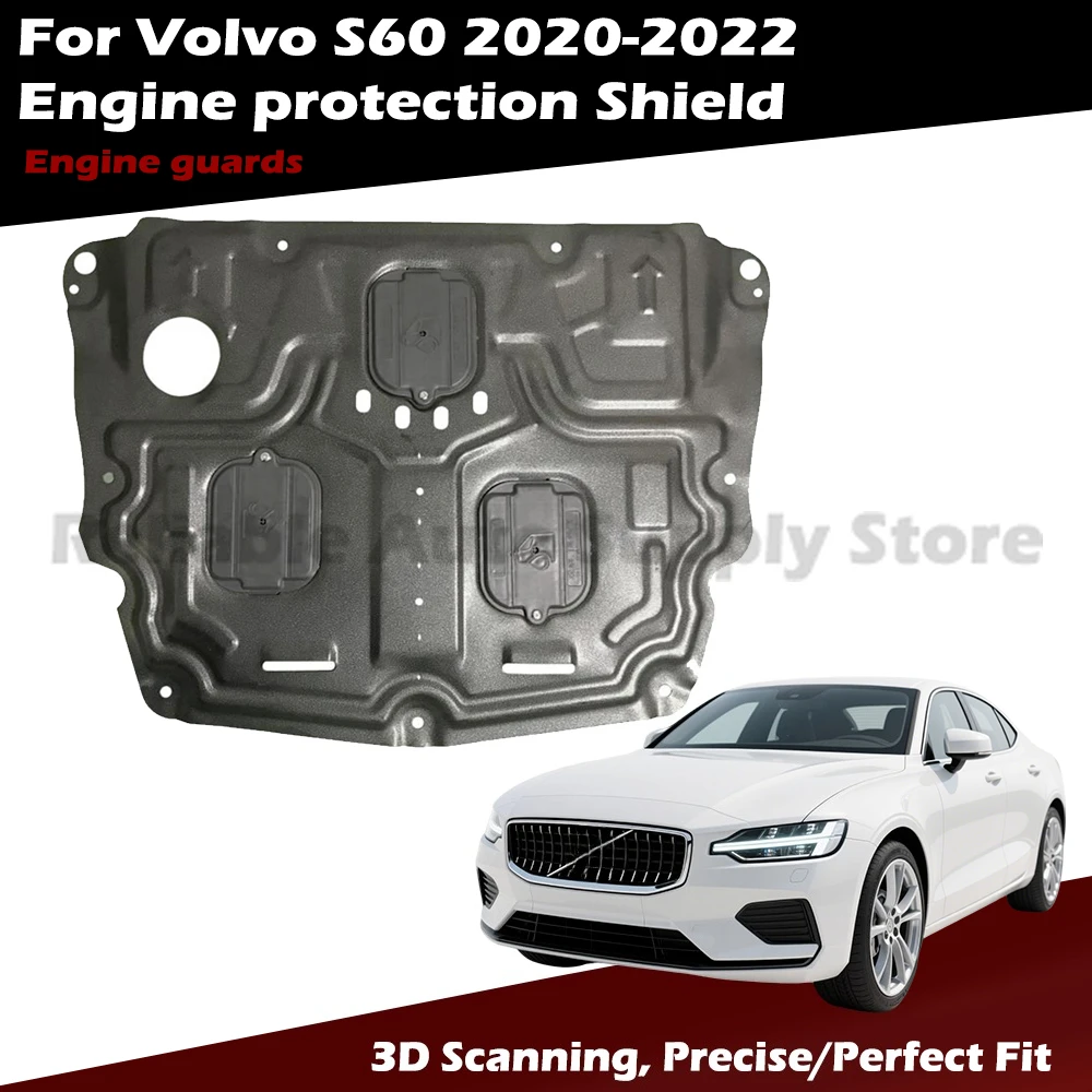 

3D Scanned Custom Fit Defense System Engine Protection Plate For Volvo S60 2020-2022, Total Security Coverage, Eesy Installation