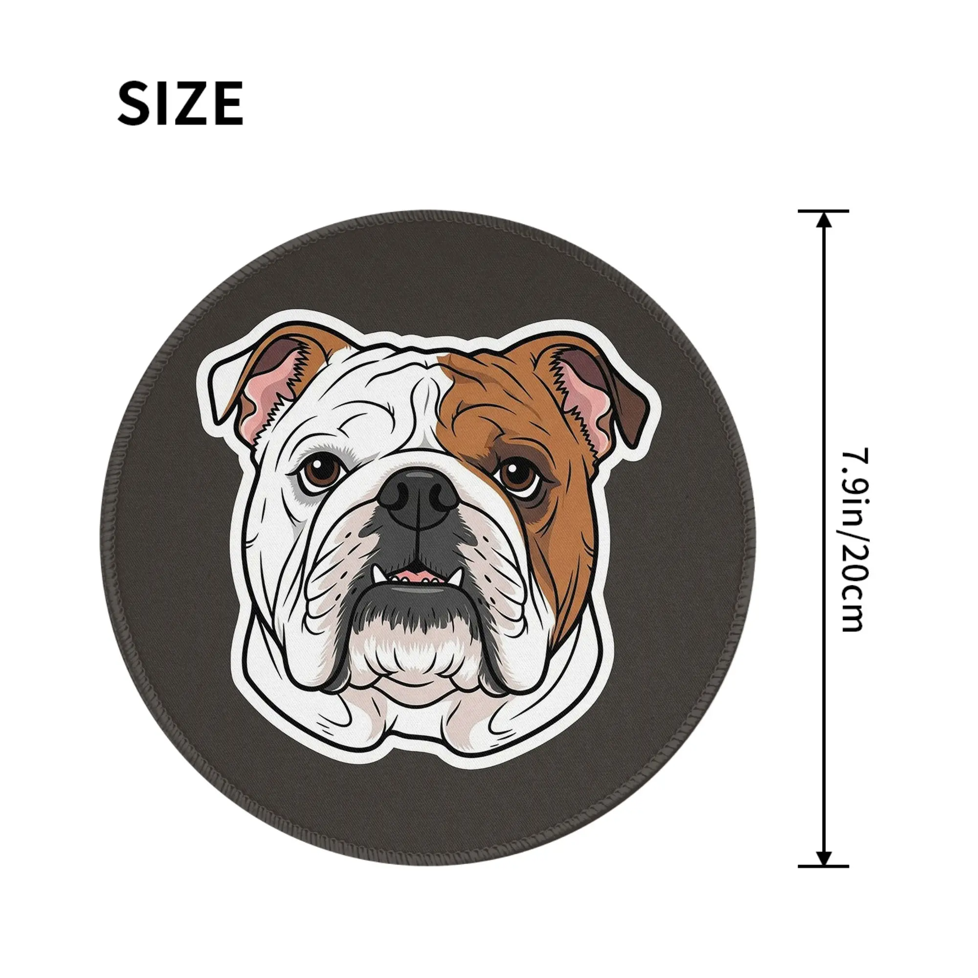 British English Bulldog Dog Face Nose Mouse Pad Computer Keyboard Mouse Mat Gamer Laptop Desk Mat Office Accessories Table Mats