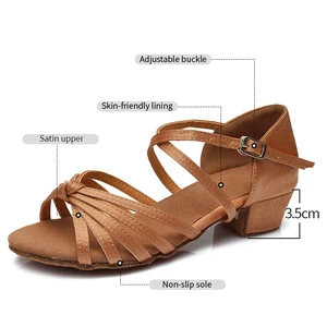 DKZSYIM Moderne Ballsaal Sapats für Frauen Mädchen, lateinische Tanzschuhe, niedrige Absatz 12 Hauptverkaufssprung tanzen - №11