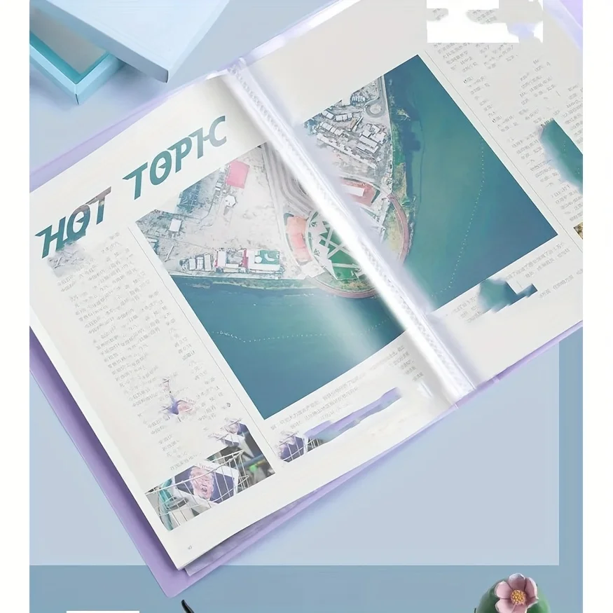 100-Pocket Expandable A4 File Folder - Waterproof & Dustproof Document Organizer with Elastic Closure for Office/Home