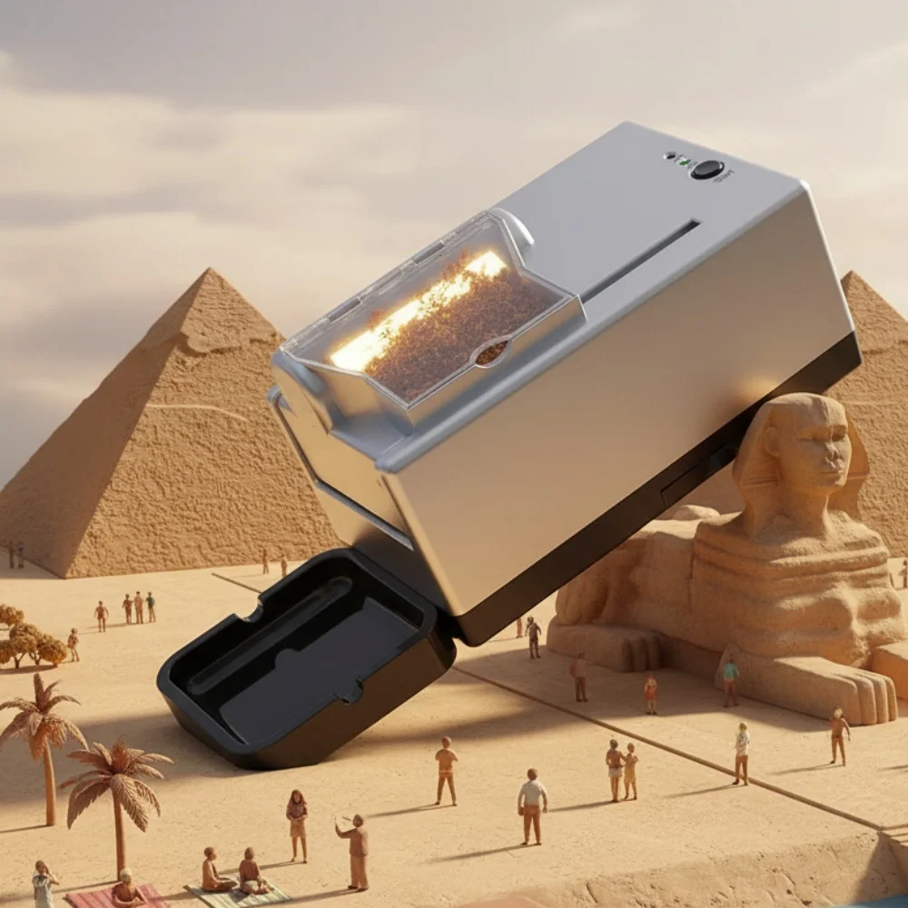 

JUSES One-click operation Cigarette Machine Electric Tobacco Roller Smoking Tool EU US Plug Injector Maker DIY Accessories