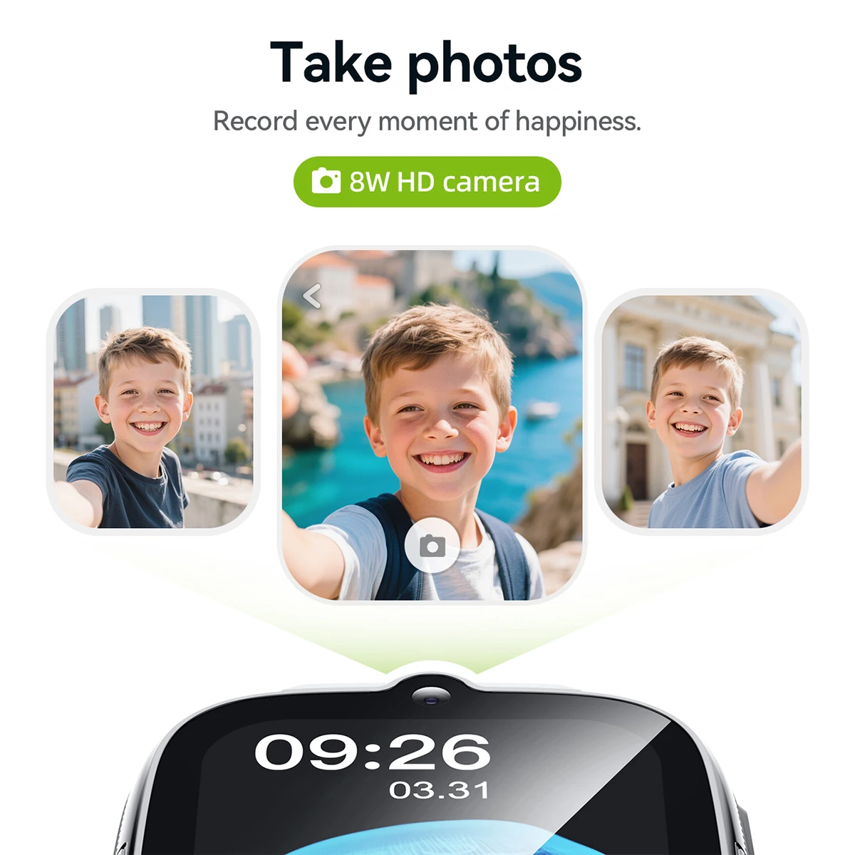 HOCO Y106 1.83ich LCD Touch Screen Children Smart Watch For Girl/Boy 4G SIM Card LBS Location Tracker 8W Camera Phone Call Watch view 6