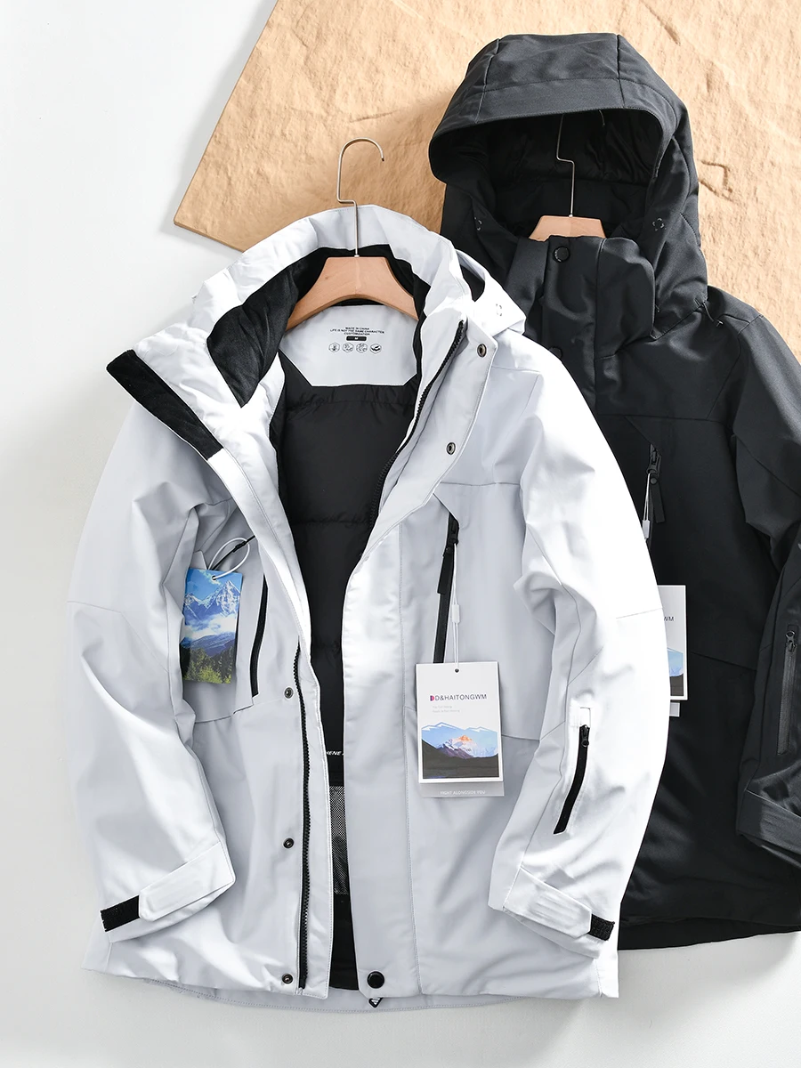 

Outdoor Warmth 30 Degrees Detachable Cap Men's Winter Anti-Wind down Jacket Fashionable Urban Style Duck down Filled Coat