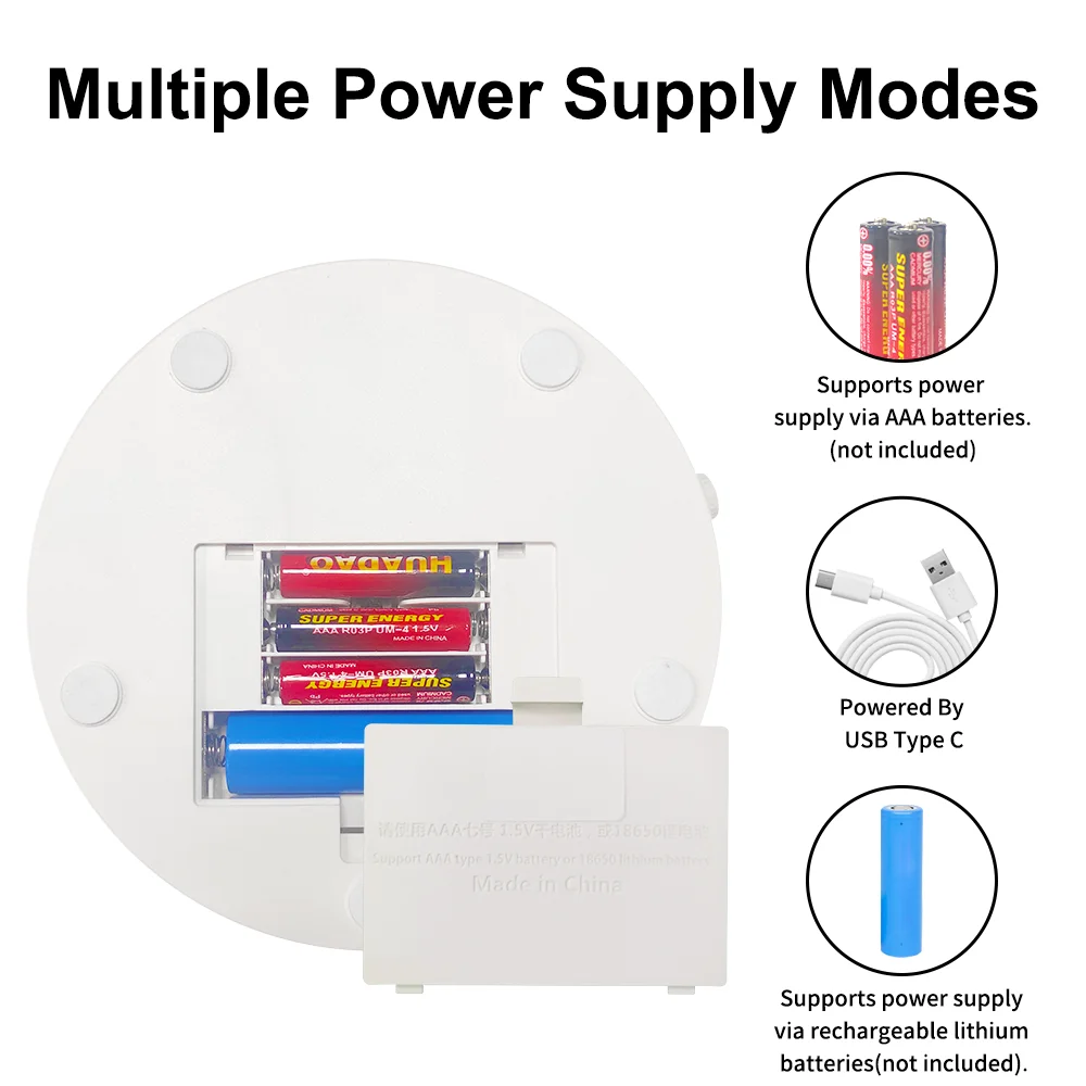 MT150MGEL 360 Degree Rotating Turntable, Rechargeable Multi-Mode Rotation, Knob Speed Swing Rotating Electric Display Stand.
