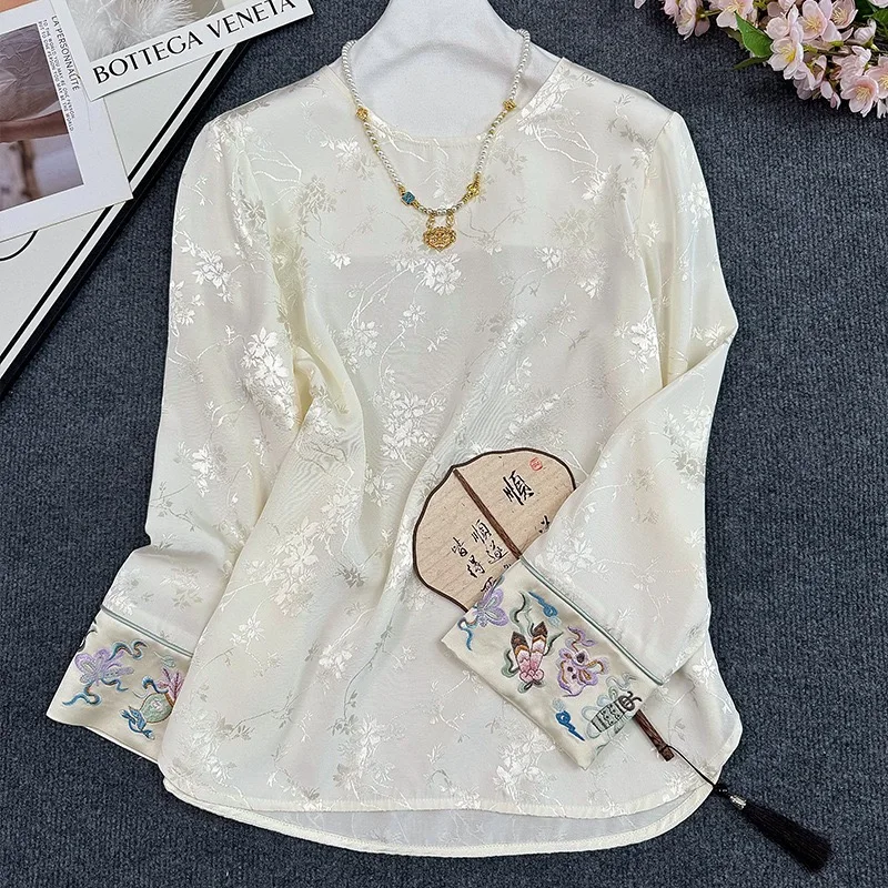 

Rayon Chinese Costumes Women Summer Shirts Tang-suit