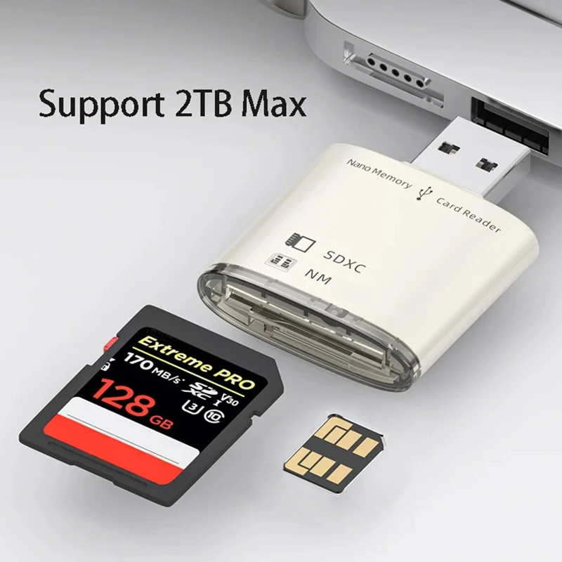 2 منفذ USB 3.0 قارئ بطاقات 8GB-128GB SD SDXC لهواوي NM نانو بطاقة الذاكرة الكتابة محول ذاكرة الكمبيوتر المحمول تمديد USB محول