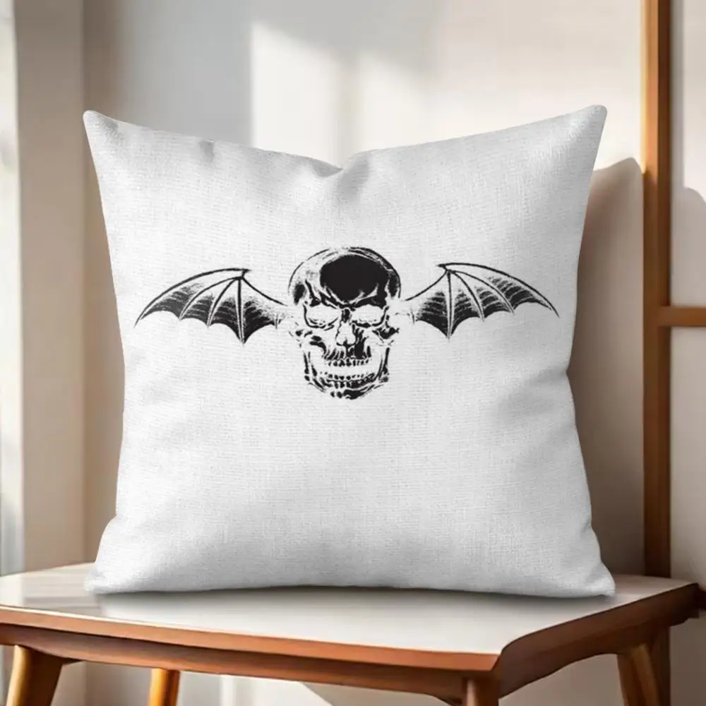 A-Avenged Sevenfold-D Band Cushion Cover Eco Linen Pillow Case Double-Sided Print Breathable Durable Zipper Home Decor Gift