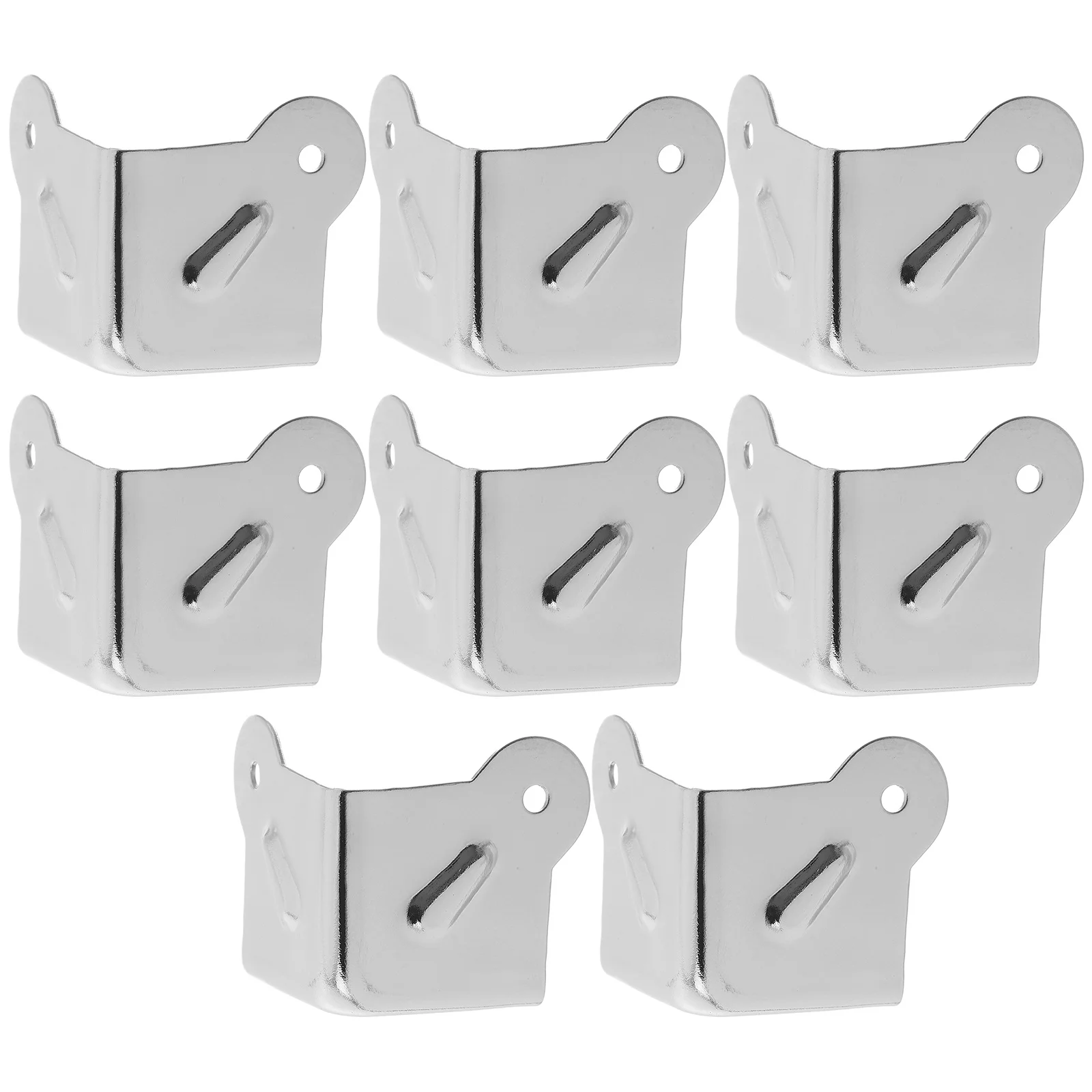 

8Pcs Metal Corner Guards Shockproof Edge Protectors for Furniture Tables Cabinets Amplifier Silver Furniture Corner Guards