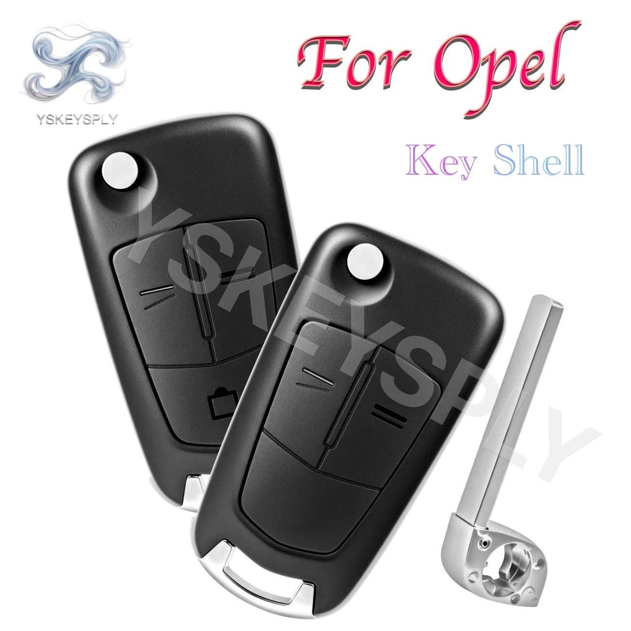 For Opel Astra H Corsa C D Vectra C Zafira B Signum Flip Folding Remote Key Fob Shell Case with Logo HU100 Uncut Blade 2/3Bt