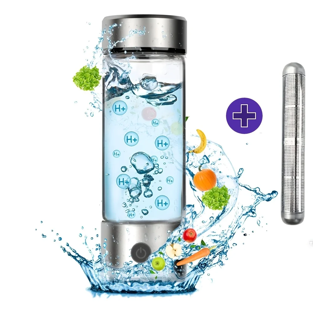 Smart Hydrogen Water Bottle Alkaline Stick Set Portable SPE PEM Ionizer with Filter Stainless Steel Mineral Purifier Home Office