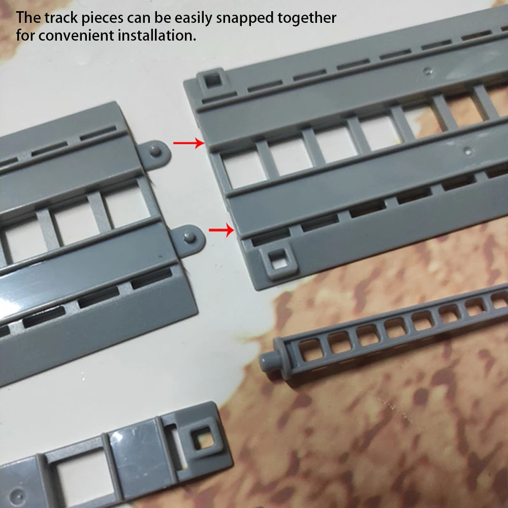 ชุดรางรถไฟจำลองขนาด HO ความยาว 80 ซม. ชุดรางรถไฟแบบเชื่อมต่อกัน อุปกรณ์เสริมชุดประกอบแบบจำลอง