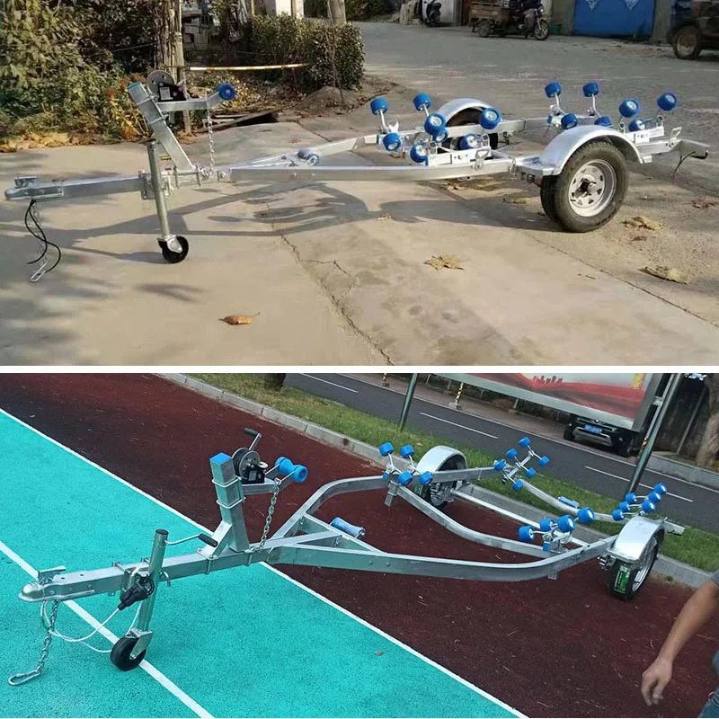 

FRP assault boat trailer, rubber boat kayak, aluminum alloy boat trailer