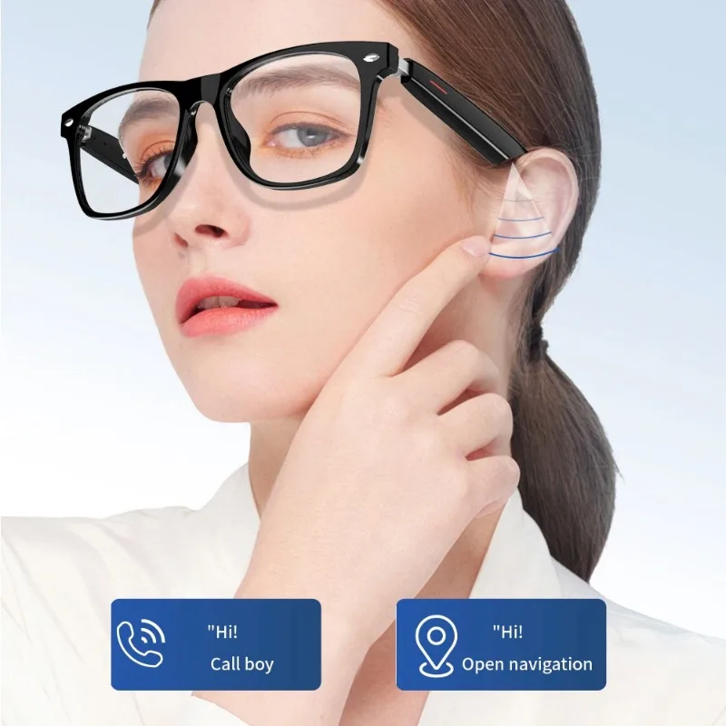 Zestaw słuchawkowy 2 w 1 Inteligentne okulary Blue Tooth Audio Call AI Voice Noise Reduction Music Eyewear Wodoodporny głośnik Mics Calls Eyeglass