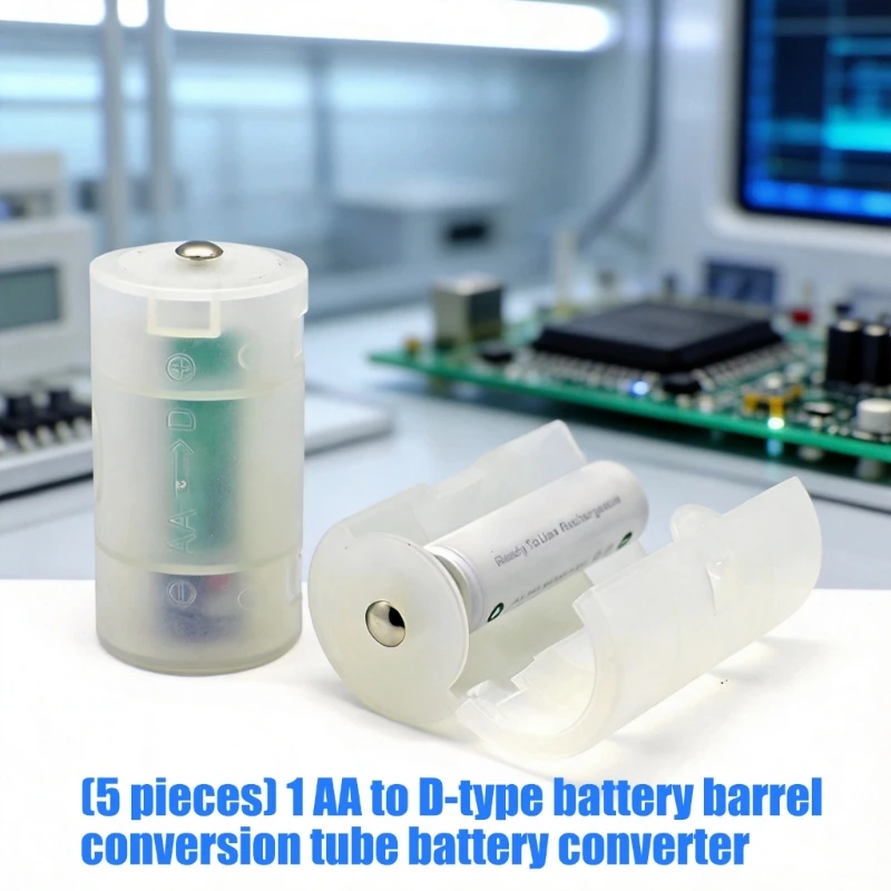 2A-auf-D-Batterieadapterhülse für D-Size-Batteriefach, PP-Konvertergehäuse mit Slip-In-Setups, Notstromversorgung Y4QF – Detail 1