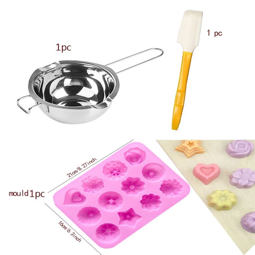 DIY Handcraft Soap Making Tools Kit with Melting Pot And Soap Mold for Crafting Home And Garden Projects