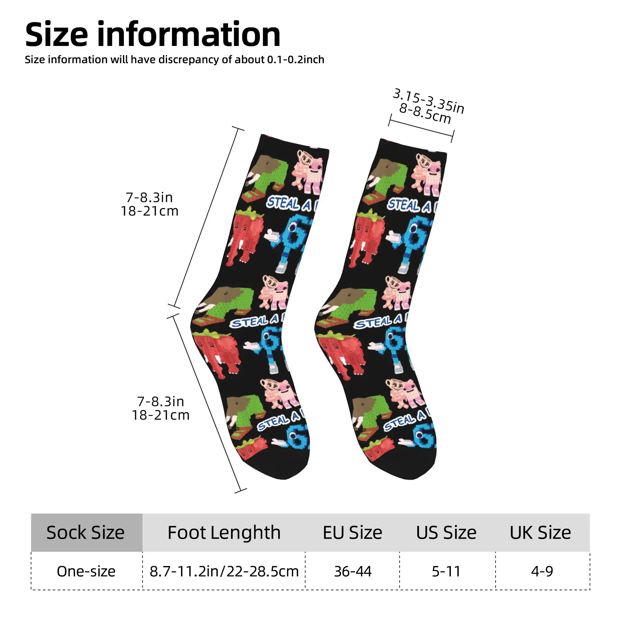 سرقة جوارب Brainrot الجرافيك الجوارب الحديثة الخريف المضادة للانزلاق الجوارب الكبار الرجال تسلق الجوارب الناعمة