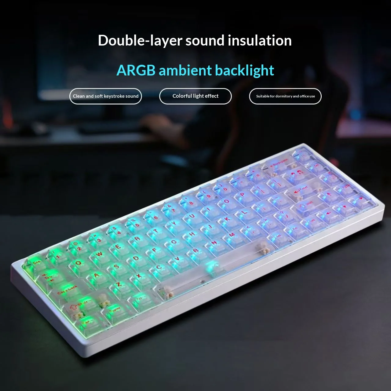 Armor Worm 68-Key 5-Sided Hollow Magnetic Keyboard 0.005mm RT 8K Polling Panoramic RGB