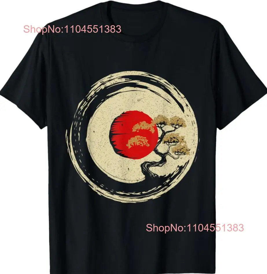 

Bonsai Tree In Japanese Zen Buddhist Enso Circle T-Shirt Size S-5XL
