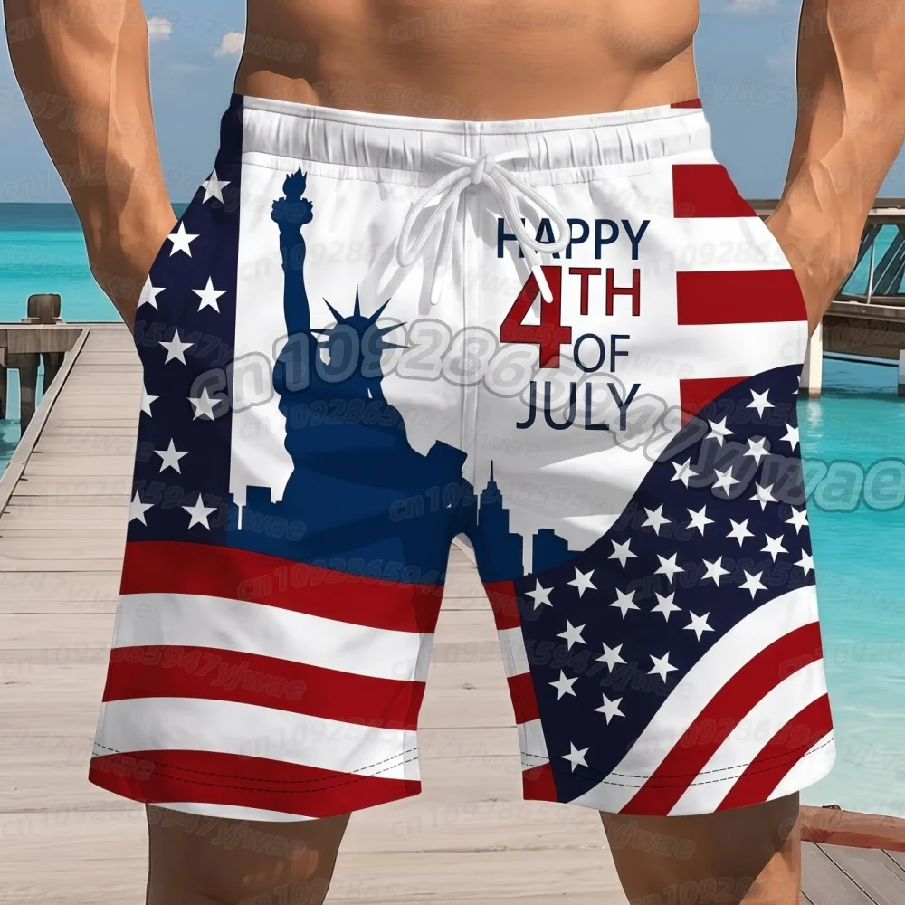 26 250th Anniversary American Flag Print Herren-Shorts, Sommer-Strandshorts, atmungsaktiv, schnell trocknend, Sportbekleidung, lockere Shorts, Herren-Shorts – Detail 6