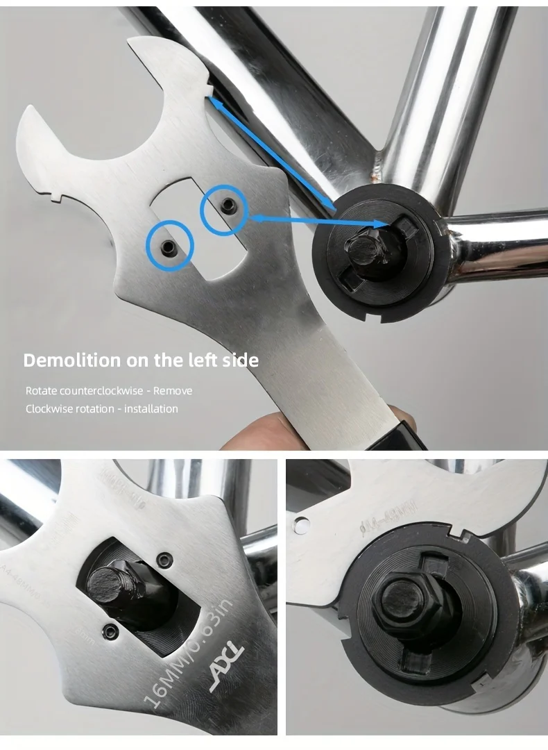 Werkzeug zum Entfernen der Altmodischen Tretlager-Schalen, Kurbel-Tretlager-Schalen-Sicherungsring, Altmodischer Tretlager-Schlüssel zur Reparatur – Detail 6