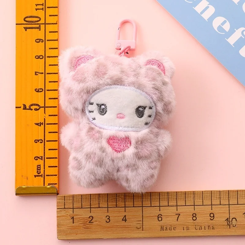 Kawaii porte-clés mignon KT chat porte-clés poupée en peluche sac à dos pendentif Anime personnage voiture porte-clés peluche fille cadeau d'anniversaire
