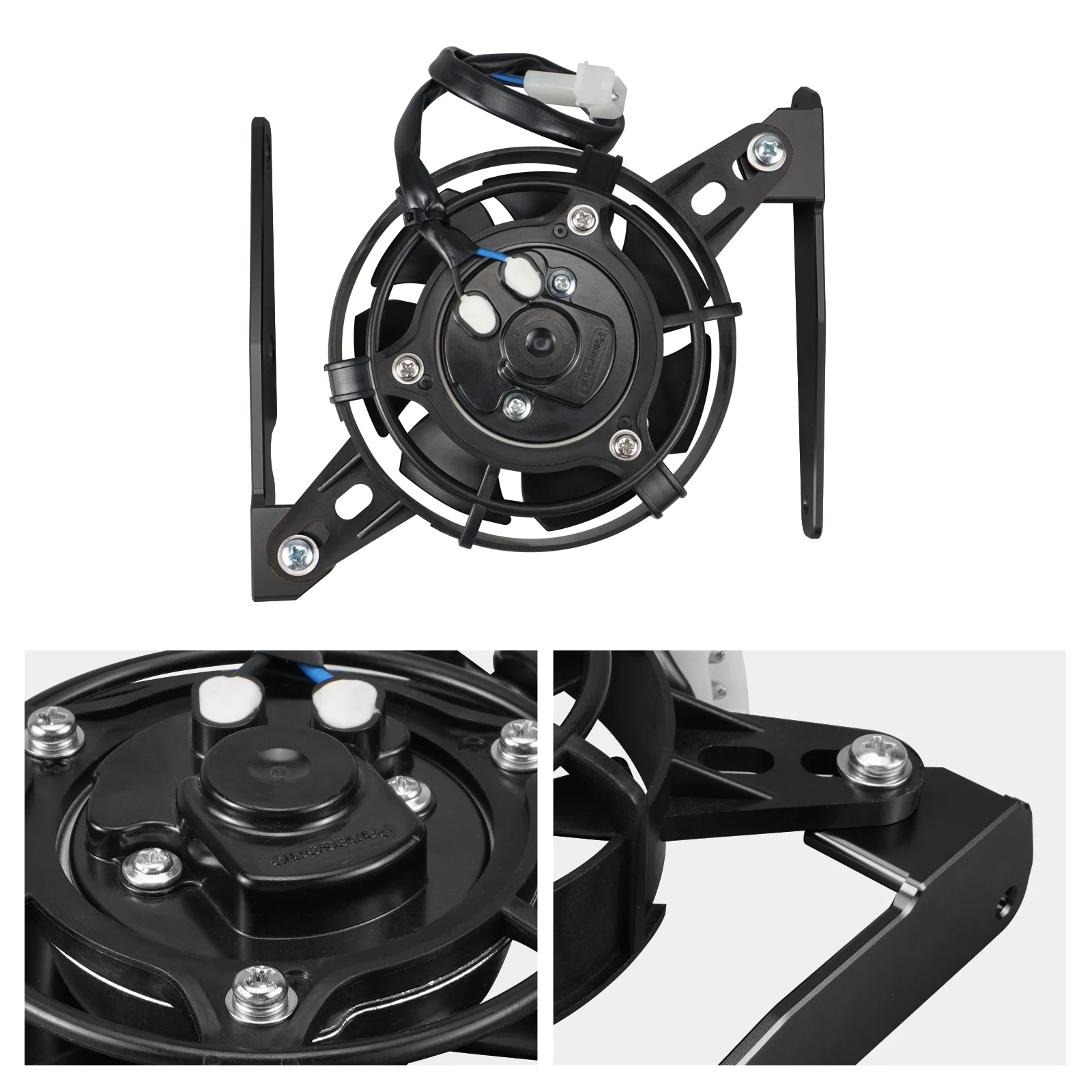 For GasGas EC 300 2021-2023 EC 250 ECF 350 MC250F EX 300 EXF 350 450 12V Electric Radiator Cooling Fan Bracket For KTM EXC 300