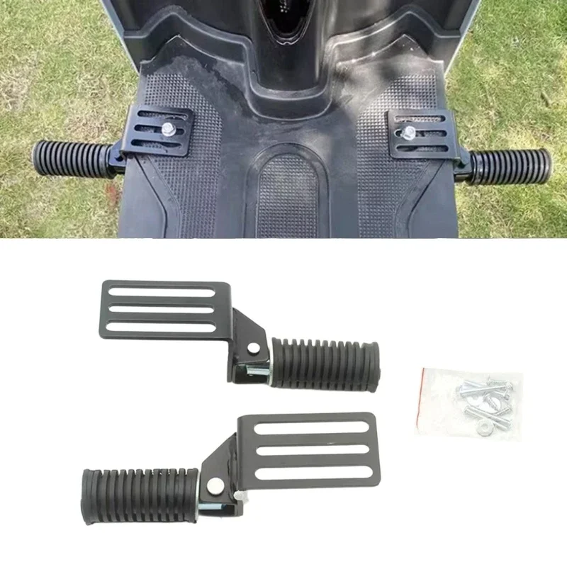 Ergonomic Foldable Motorcycle Footrest Non Slip Surfaces Textured Grip Compact Storage Solution For Urban Commuters 2pcs D7YA