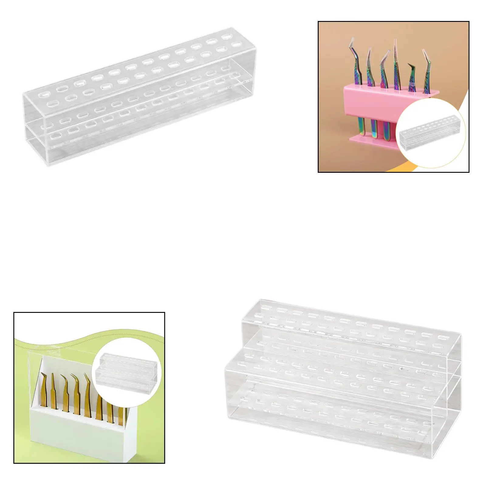 

Tweezers Holder Storage Box Display Organizer for Dress Table Cabinet Beauty Teaching