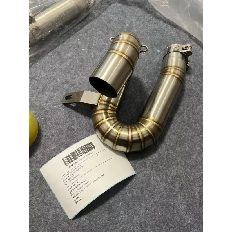 For Triumph Street Triple 765 S R RS 2017 - 2019 Escape Moto Muffler Modify Connect Tube 50.8mm Motorcycle Exhaust Mid Link Pipe