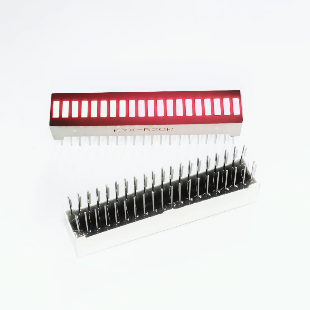 10PCS 50.5*10*8mm Ultra Bright LED Display Green/Red/Yellow 20 Segment Bar Graph Chart for Mobile Charging Bar-Graph Module DIY