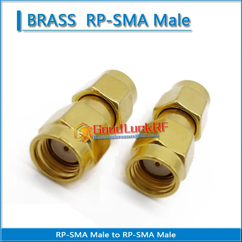 

1X Pcs RP-SMA RPSMA RP SMA Male To RPSMA Male Plug Antenna Connector Socket RPSMA To RPSMA Gold Straight Coaxial RF Adapters