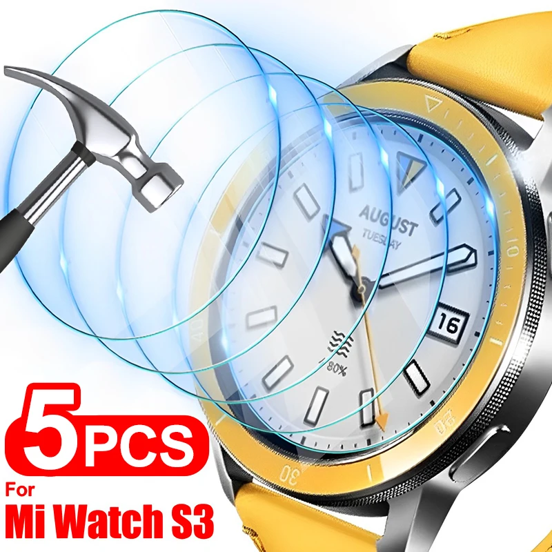 For Xiaomi Mi Watch S3 HD Clear Screen Protector Anti-scratch 9H Hardness Tempered Glass for Xiaomi Watch S3 Smart Watch Protect