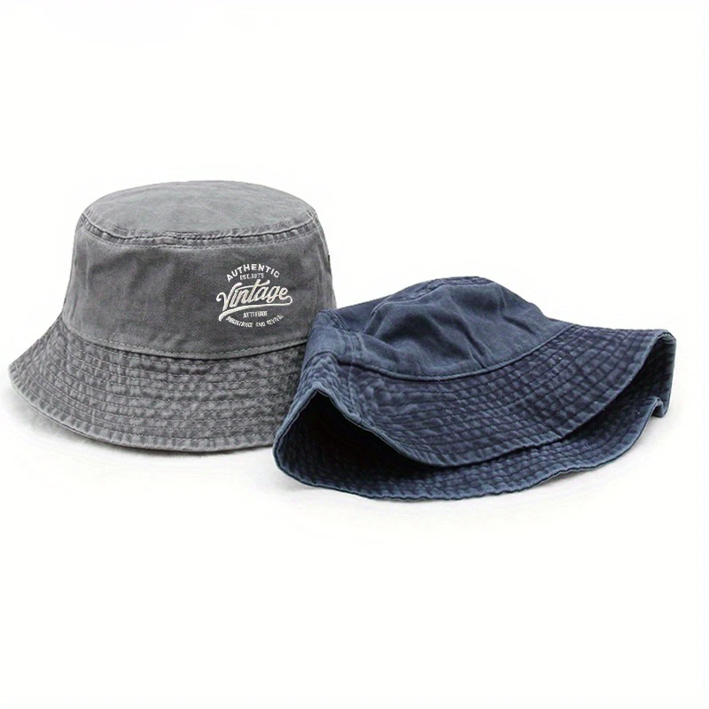 Retro Fashion Bucket Hat Cotton Washed Distressed Outdoor  display picture 2