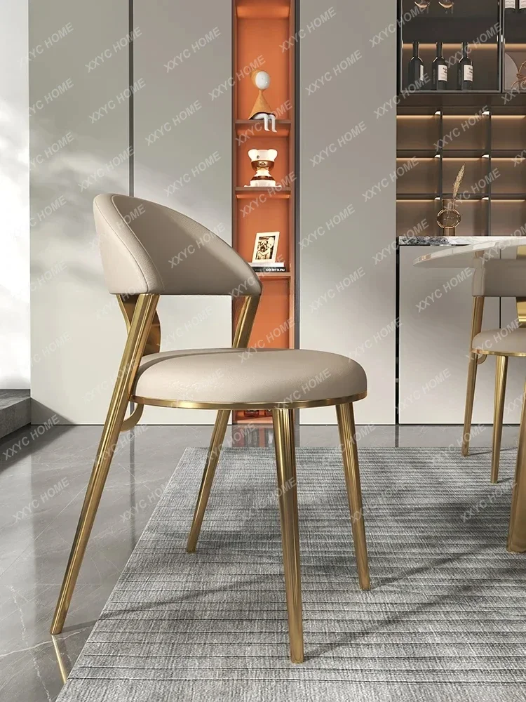 كرسي طعام فاخر خفيف حديث بسيط للمنزل الترفيهي البراز مسند الظهر شقة صغيرة مطعم الشمال نمط كرسي الأثاث #3