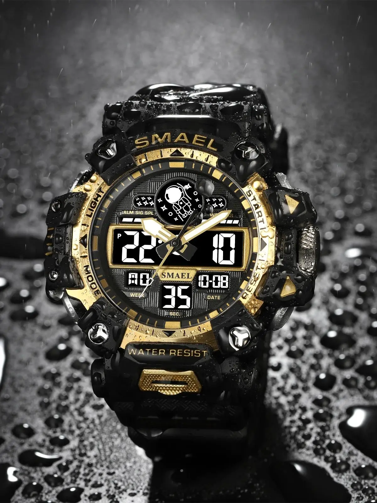 SMAEL Brand Men Sports Watch 50m Waterproof Digital Clock New Men Military Watch Army 8078 Quartz Watch Men Wristwatches