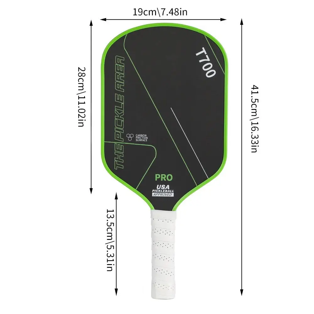 T700 Pickleball-Paddel, mattierte Oberfläche, Pickleball-Schläger aus Kohlefaser, USAPA-zugelassene, leichte, professionelle Spielzubehör