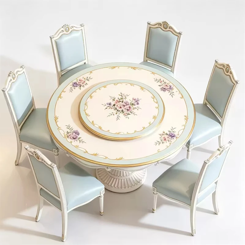 Modern simple solid wood painted dining table restaurant furniture home