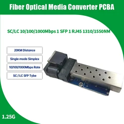 1/2/10PCS 10/100/1000M SFP Slot Mini Fiber Media Converter PCBA 1.25G LC/SC SFP Type Fiber Ethernet Media Converter PCBA Board