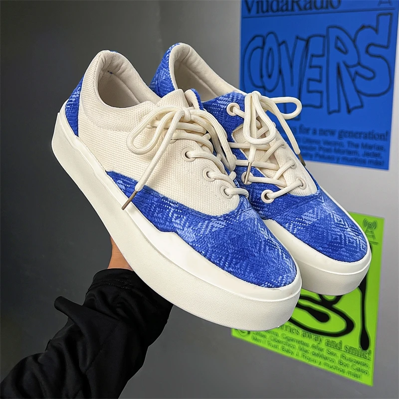 

Sizes 35-44 Unisex Shoes Men's Casual Canvas Shoes Trendy Sports Skateboarding Shoes Low Top Flat Laced Breathable Mesh Sneakers