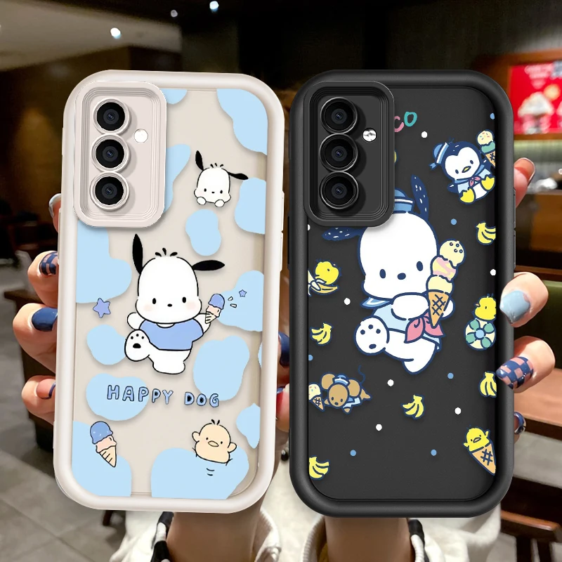 Cartoon Pochacoo For Samsung Galaxy S24 S23 S22 S21 S20 Ultra Plus FE A52 A53 A54 A71 Eye Ladder Phone Case