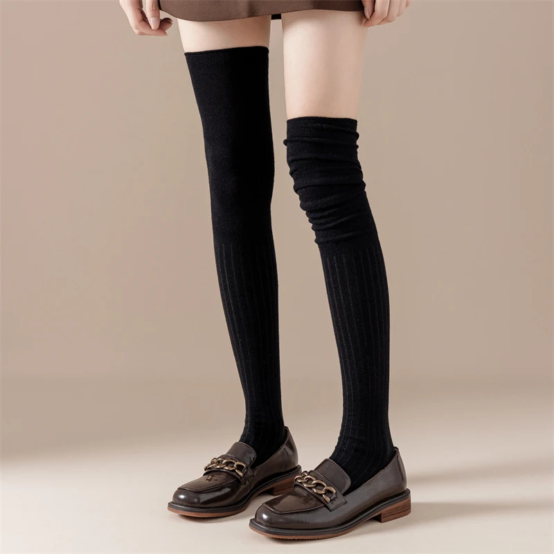 Dij Hoge Sokken Voor Vrouwen Nieuwe Mode Effen Kleur Japanse Stijl Over De Knie Kousen Vrouwelijke Casual Lange Vrouwen Sokken Trendy