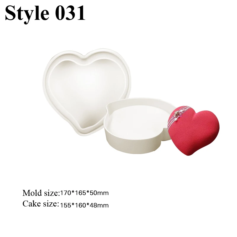 Heart Silicone Mold for Baking Mousse Food Grade Silicone Cake Moulds Valentine\'s Day Dessert Baking Tray Pastry Decoration Mold