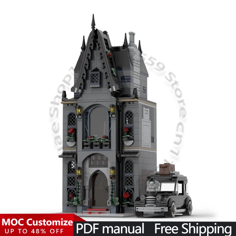 1127 pièces Maison modulaire de construction - Modification du modèle 76786 MOC Personnaliser le bloc de construction modulaire Jouet de bricolage Cadeau d'anniversaire