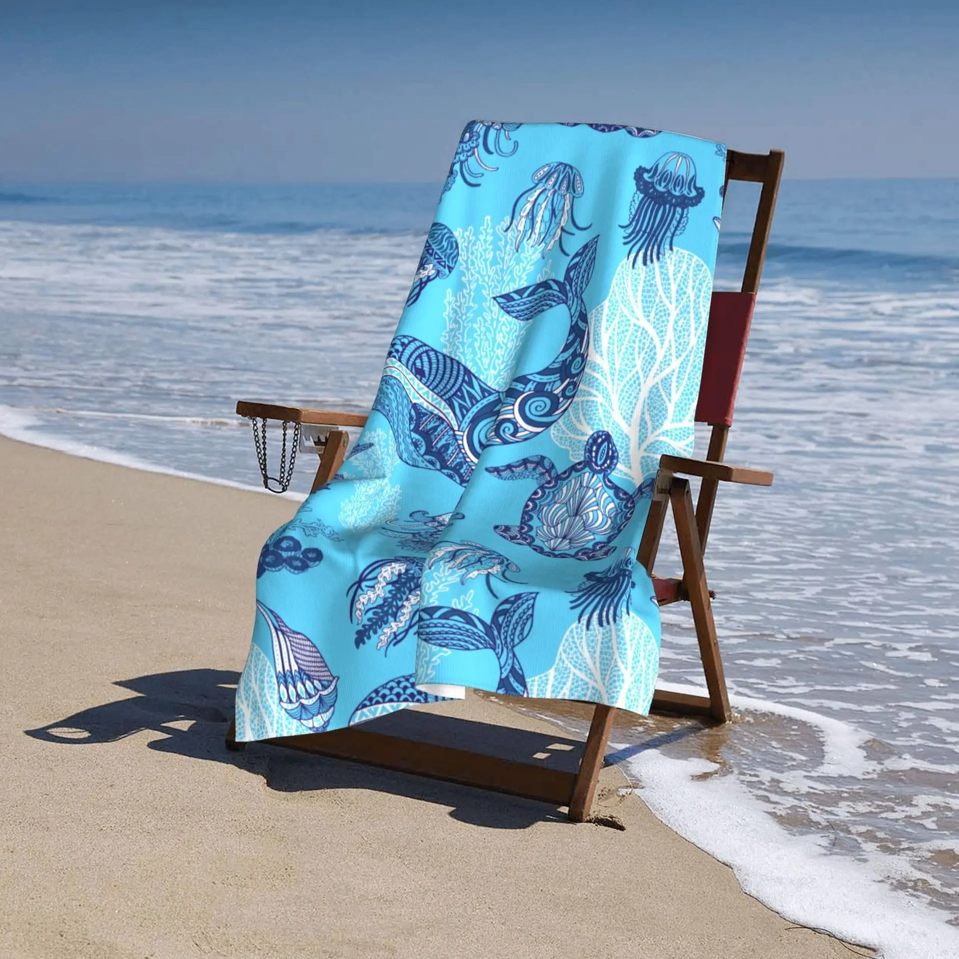 

Oversized Beach Towel Lightweight Quick Drying Anti Sand Towel Suitable For Swimming Pools Yoga Fitness Centers Camping Bathrobe
